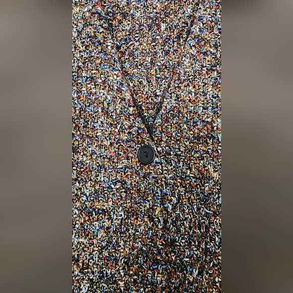 Timothy Brett Women's Chunky Knit multicolored Knee Legth Sweater Coat - Picture 2 of 3